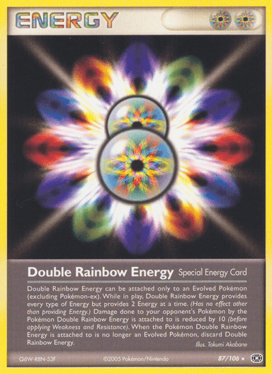 Carta Double Rainbow Energy 87/106 do set Emerald — Pokémon TCG | Bynx