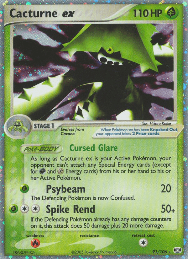 Carta Cacturne ex 91/106 do set Emerald — Pokémon TCG | Bynx