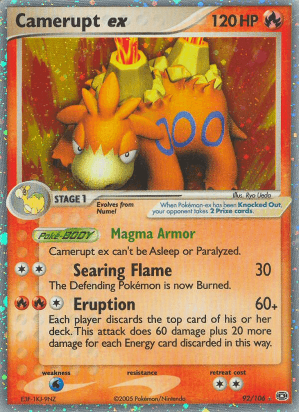 Carta Camerupt ex 92/106 do set Emerald — Pokémon TCG | Bynx