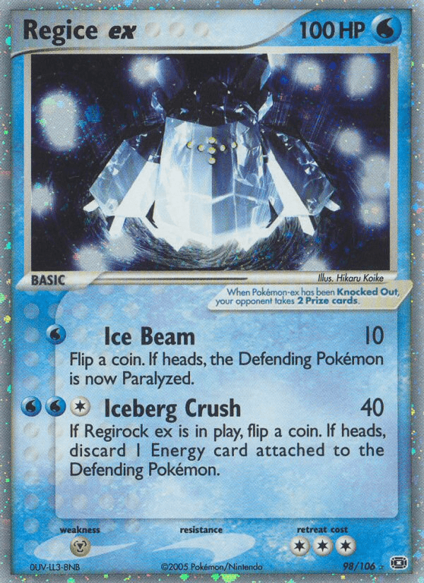 Carta Regice ex 98/106 do set Emerald — Pokémon TCG | Bynx