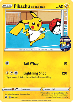 Pikachu on the Ball 1 — Pokémon Futsal Collection