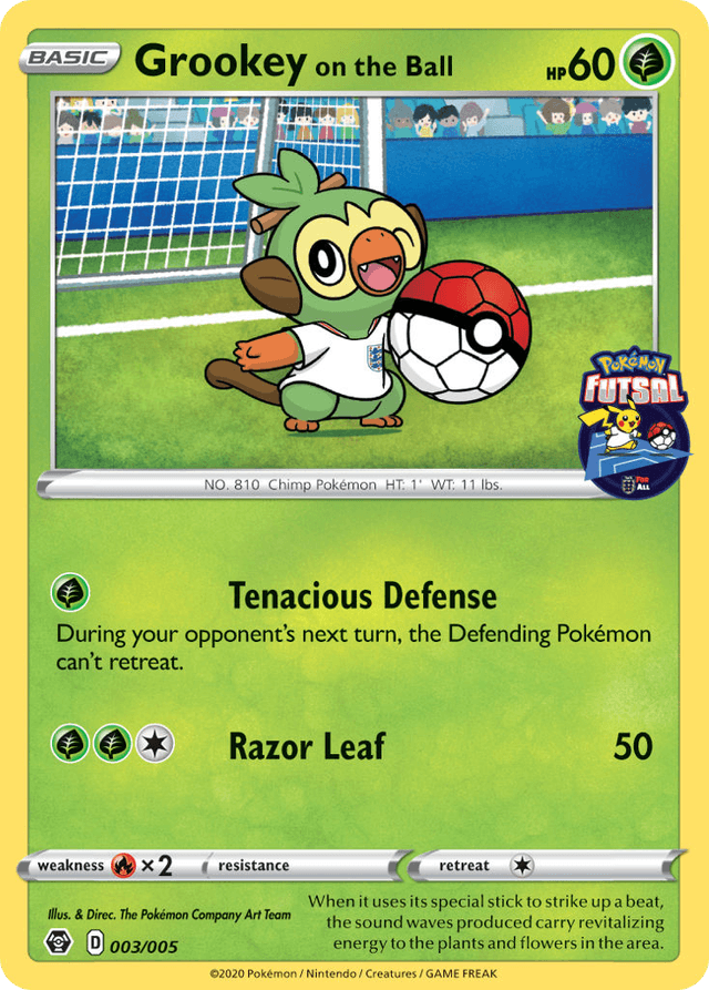 Carta Grookey on the Ball 3/5 do set Pokémon Futsal Collection — Pokémon TCG | Bynx
