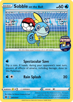 Sobble on the Ball 5/5 — Pokémon Futsal Collection