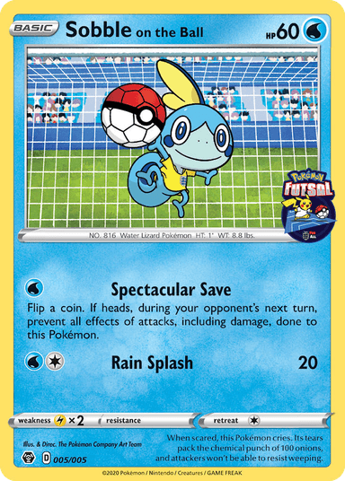 Carta Sobble on the Ball 5/5 do set Pokémon Futsal Collection — Pokémon TCG | Bynx