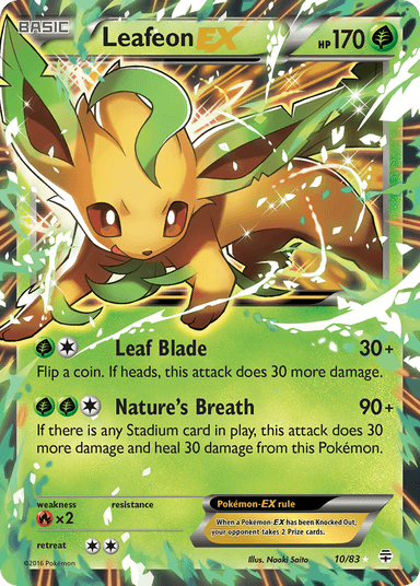 Carta Leafeon-EX 10/83 do set Generations — Pokémon TCG | Bynx