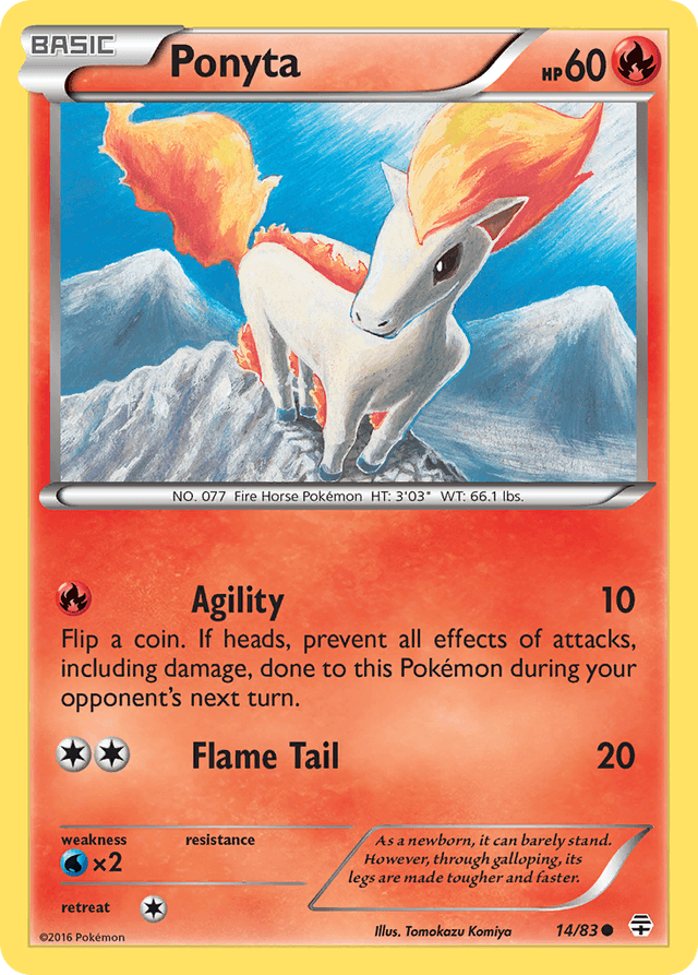 Carta Ponyta 14/83 do set Generations — Pokémon TCG | Bynx
