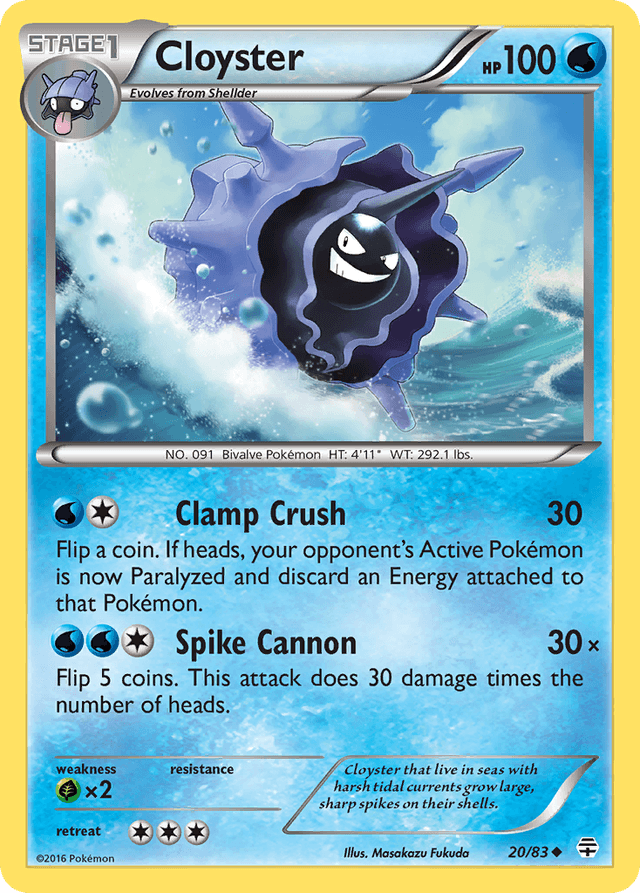 Carta Cloyster 20/83 do set Generations — Pokémon TCG | Bynx