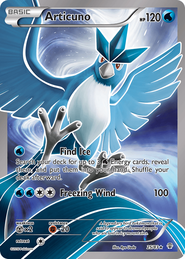 Carta Articuno 25/83 do set Generations — Pokémon TCG | Bynx