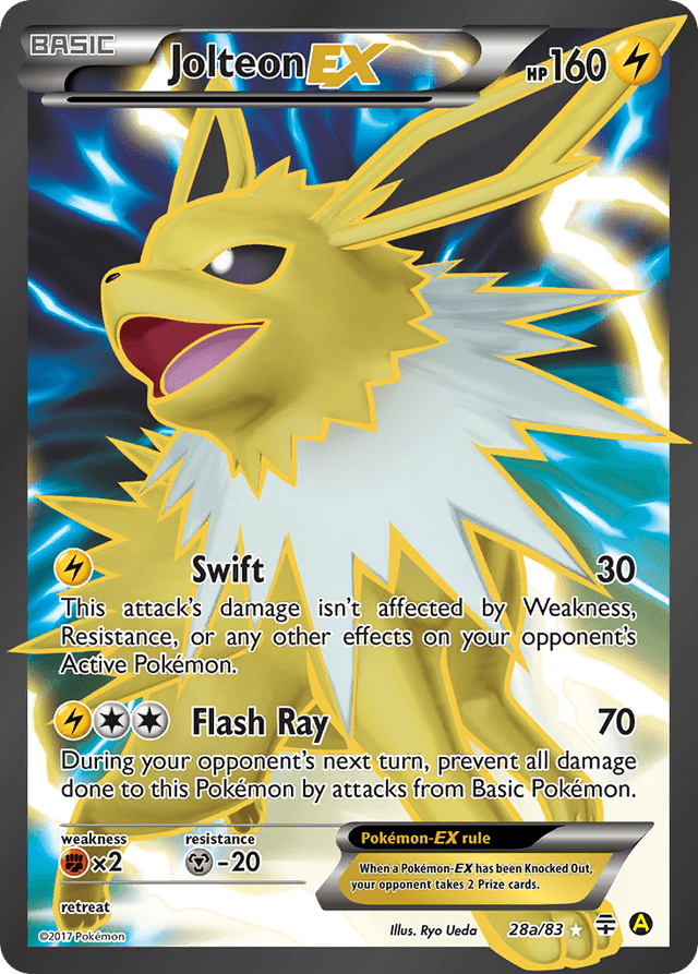 Carta Jolteon-EX 28a/83 do set Generations — Pokémon TCG | Bynx