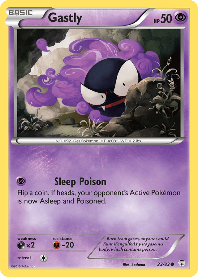 Carta Gastly 33/83 do set Generations — Pokémon TCG | Bynx