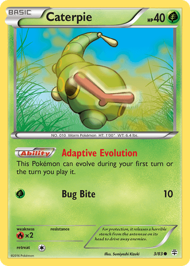 Carta Caterpie 3/83 do set Generations — Pokémon TCG | Bynx