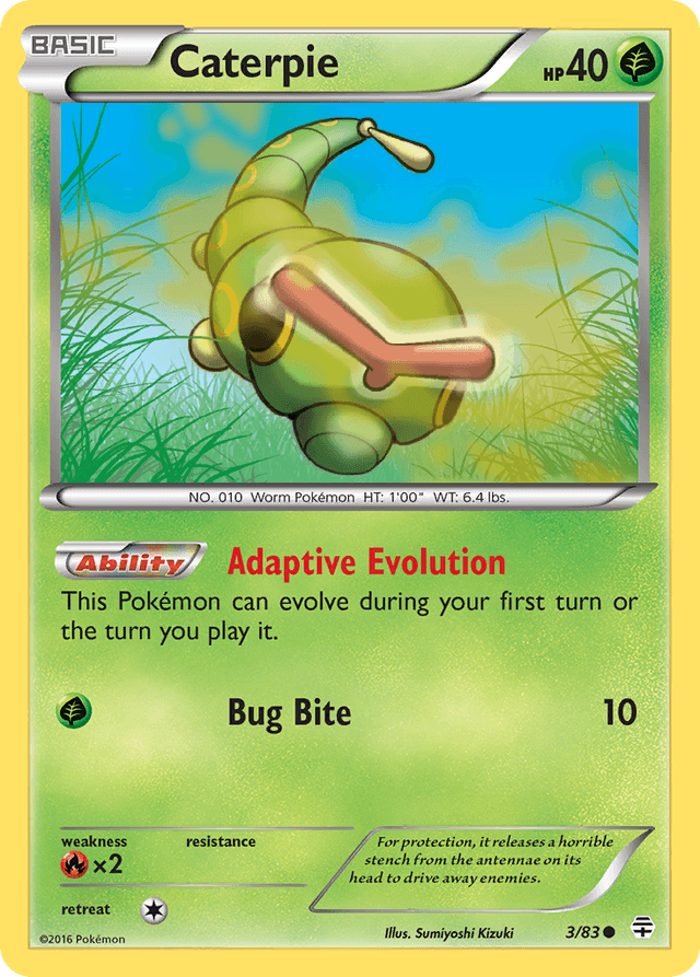 Carta Caterpie 3/83 do set Generations — Pokémon TCG | Bynx