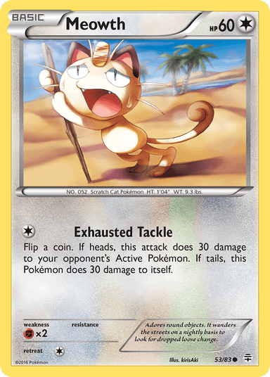 Carta Meowth 53/83 do set Generations — Pokémon TCG | Bynx