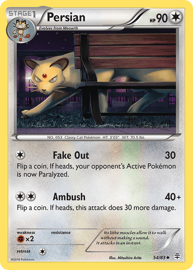 Carta Persian 54/83 do set Generations — Pokémon TCG | Bynx