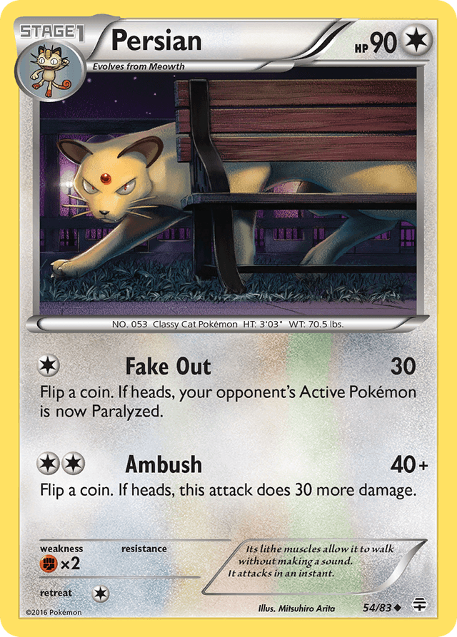 Carta Persian 54/83 do set Generations — Pokémon TCG | Bynx