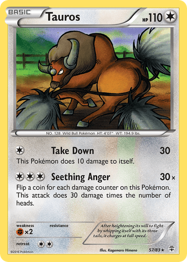 Carta Tauros 57/83 do set Generations — Pokémon TCG | Bynx