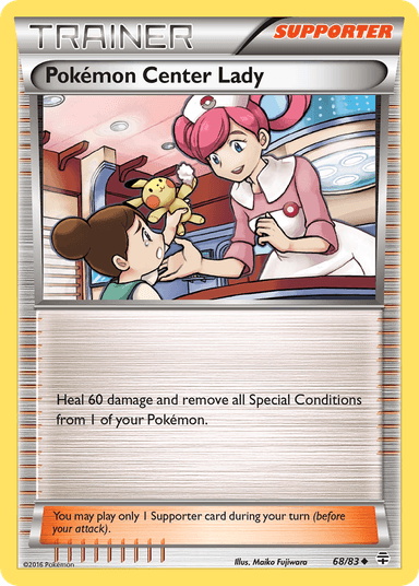 Carta Pokémon Center Lady 68/83 do set Generations — Pokémon TCG | Bynx