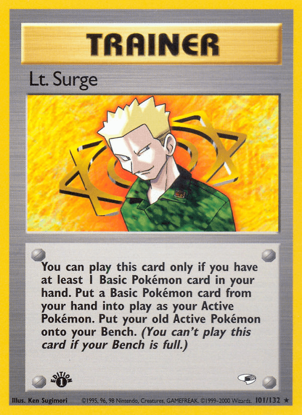 Carta Lt. Surge 101/132 do set Gym Heroes — Pokémon TCG | Bynx