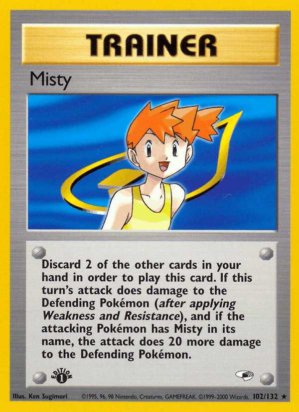 Carta Misty 102/132 do set Gym Heroes — Pokémon TCG | Bynx