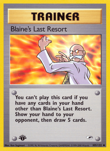 Carta Blaine's Last Resort 105/132 do set Gym Heroes — Pokémon TCG | Bynx