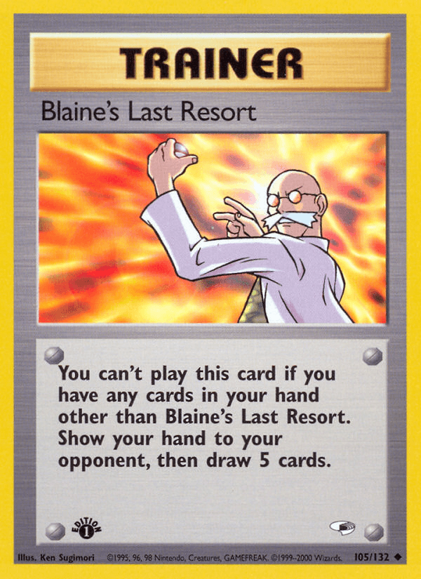 Carta Blaine's Last Resort 105/132 do set Gym Heroes — Pokémon TCG | Bynx