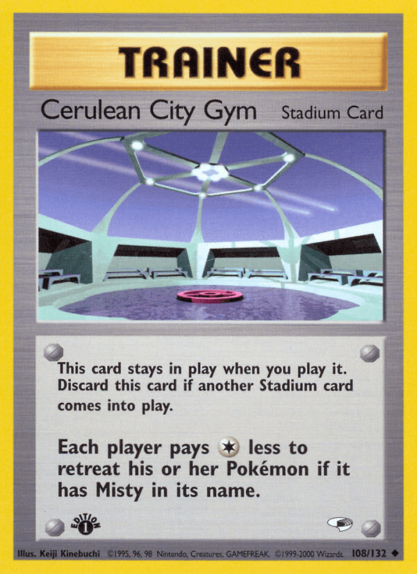 Carta Cerulean City Gym 108/132 do set Gym Heroes — Pokémon TCG | Bynx
