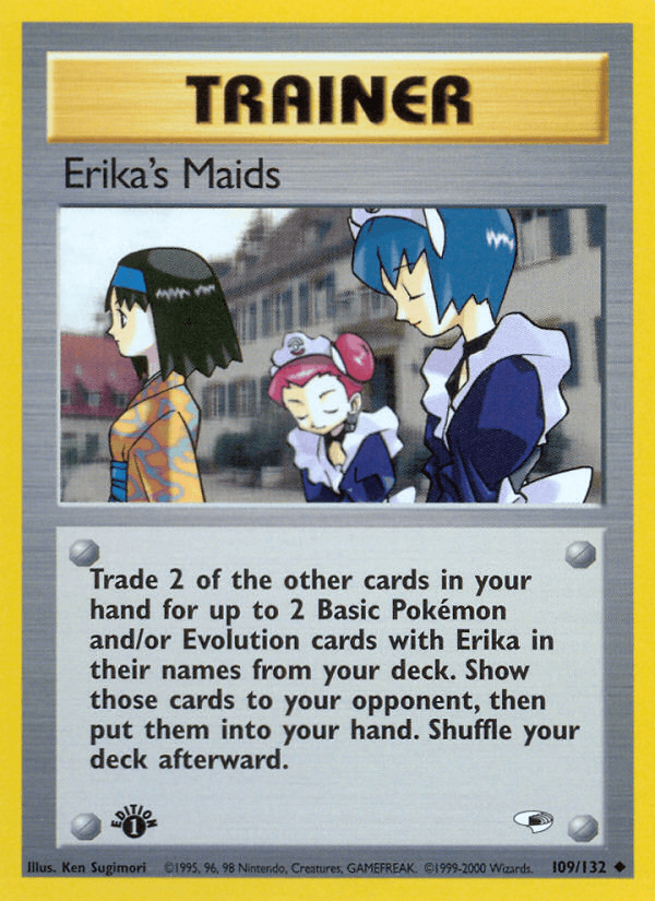 Carta Erika's Maids 109/132 do set Gym Heroes — Pokémon TCG | Bynx