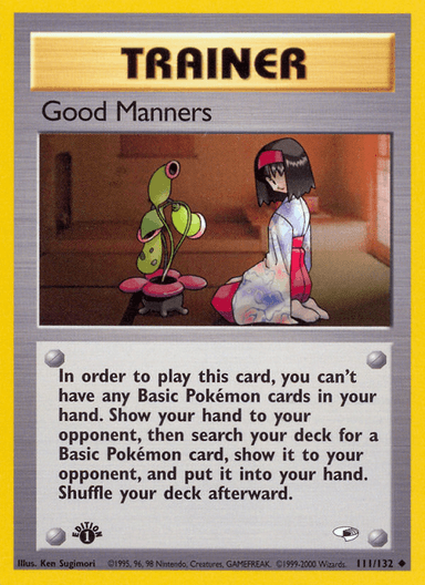 Carta Good Manners 111/132 do set Gym Heroes — Pokémon TCG | Bynx