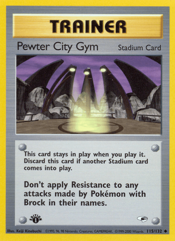 Carta Pewter City Gym 115/132 do set Gym Heroes — Pokémon TCG | Bynx