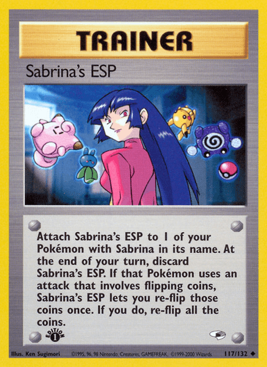 Carta Sabrina's ESP 117/132 do set Gym Heroes — Pokémon TCG | Bynx