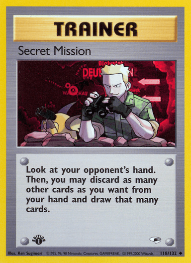 Carta Secret Mission 118/132 do set Gym Heroes — Pokémon TCG | Bynx