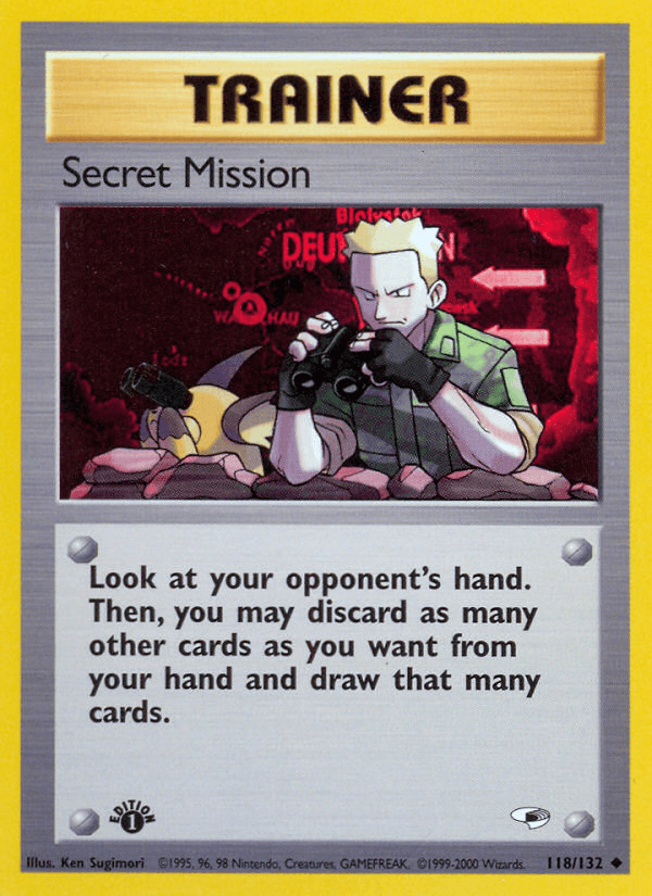 Carta Secret Mission 118/132 do set Gym Heroes — Pokémon TCG | Bynx