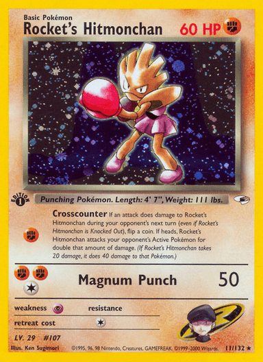 Carta Rocket's Hitmonchan 11/132 do set Gym Heroes — Pokémon TCG | Bynx