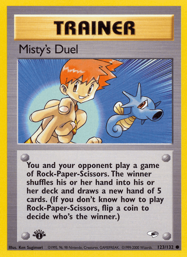 Carta Misty's Duel 123/132 do set Gym Heroes — Pokémon TCG | Bynx
