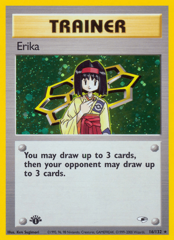 Carta Erika 16/132 do set Gym Heroes — Pokémon TCG | Bynx