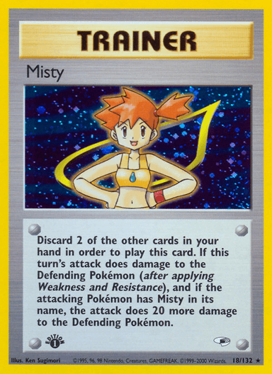 Carta Misty 18/132 do set Gym Heroes — Pokémon TCG | Bynx