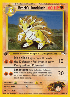 Brock's Sandslash 23/132 — Gym Heroes