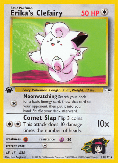 Carta Erika's Clefairy 25/132 do set Gym Heroes — Pokémon TCG | Bynx