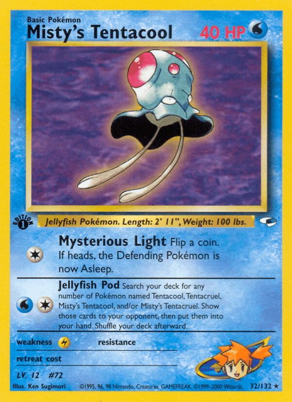 Carta Misty's Tentacool 32/132 do set Gym Heroes — Pokémon TCG | Bynx