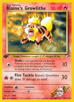 Blaine's Growlithe 35 — Gym Heroes