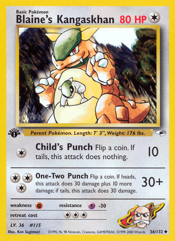 Carta Blaine's Kangaskhan 36/132 do set Gym Heroes — Pokémon TCG | Bynx