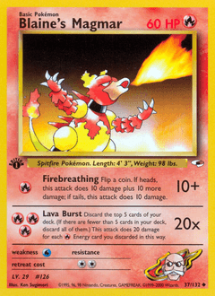 Blaine's Magmar 37/132 — Gym Heroes