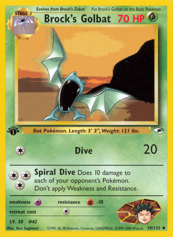 Carta Brock's Golbat 39/132 do set Gym Heroes — Pokémon TCG | Bynx