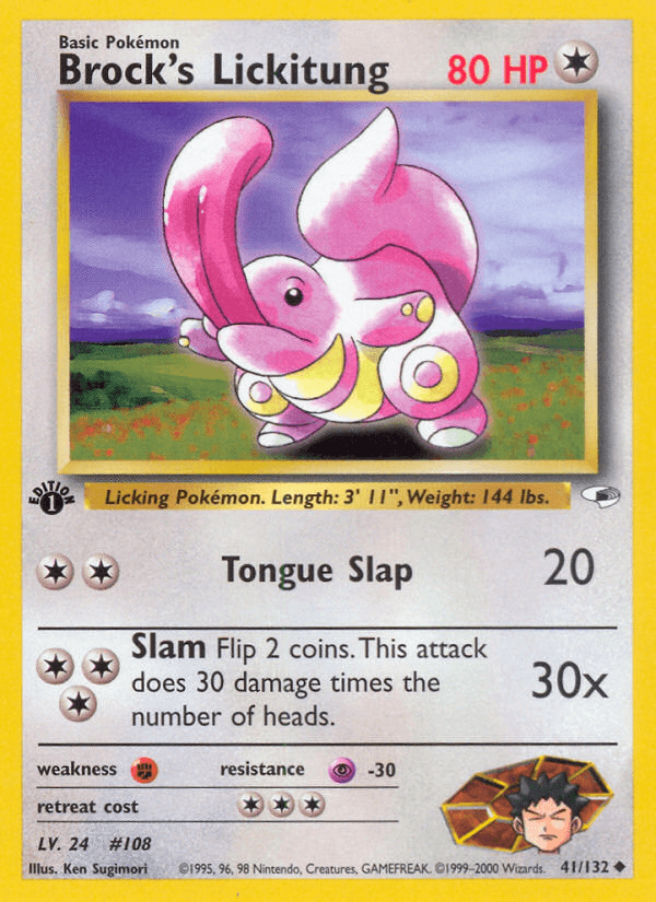 Carta Brock's Lickitung 41/132 do set Gym Heroes — Pokémon TCG | Bynx