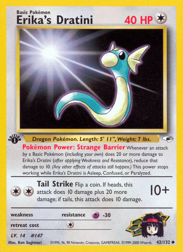 Carta Erika's Dratini 42/132 do set Gym Heroes — Pokémon TCG | Bynx