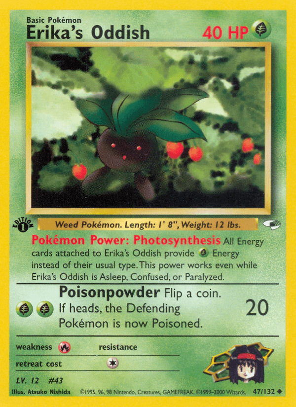 Carta Erika's Oddish 47/132 do set Gym Heroes — Pokémon TCG | Bynx