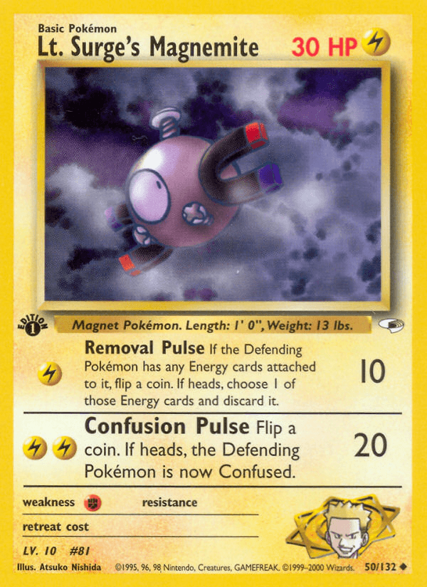 Carta Lt. Surge's Magnemite 50/132 do set Gym Heroes — Pokémon TCG | Bynx