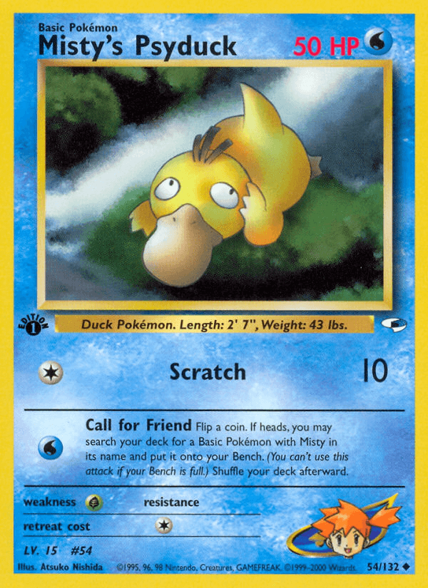 Carta Misty's Psyduck 54/132 do set Gym Heroes — Pokémon TCG | Bynx