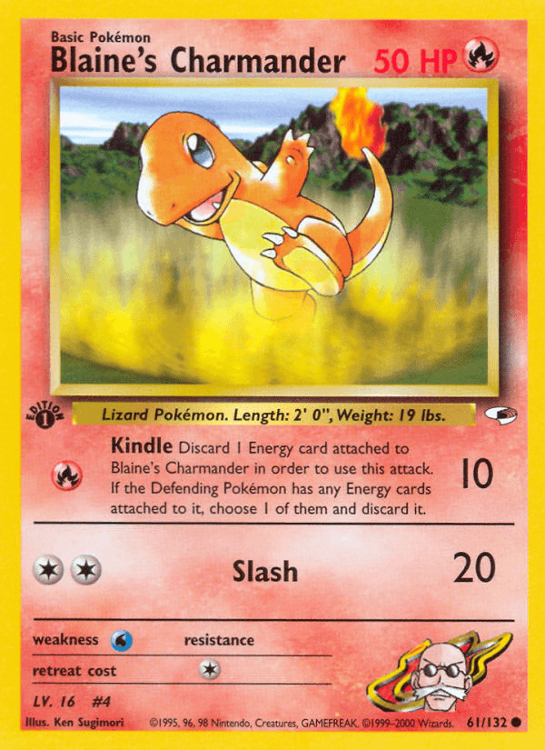 Carta Blaine's Charmander 61/132 do set Gym Heroes — Pokémon TCG | Bynx