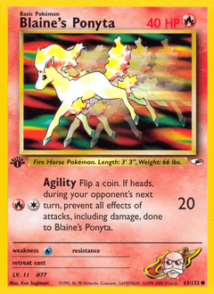 Blaine's Ponyta 63 — Gym Heroes